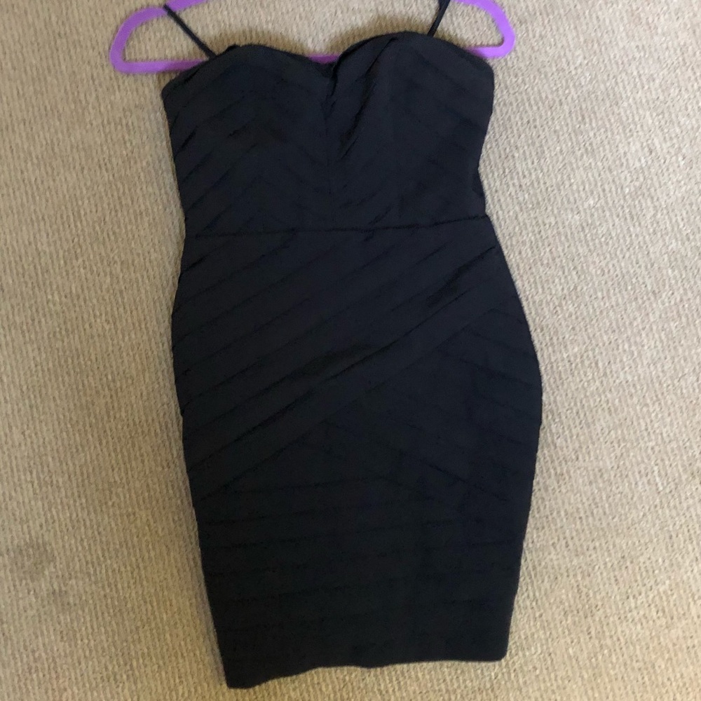 Black Strapless Mini Dress